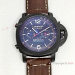 New Panerai Flyback PAM00725 Black Case Watches 44MM-Best Replica Watches from China
